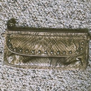Kathy Van Zeeland snakeskin clutch